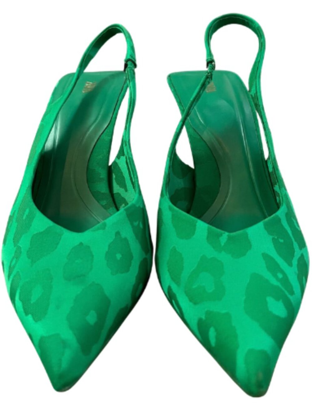 Green Animal Slingback Zara Heels
